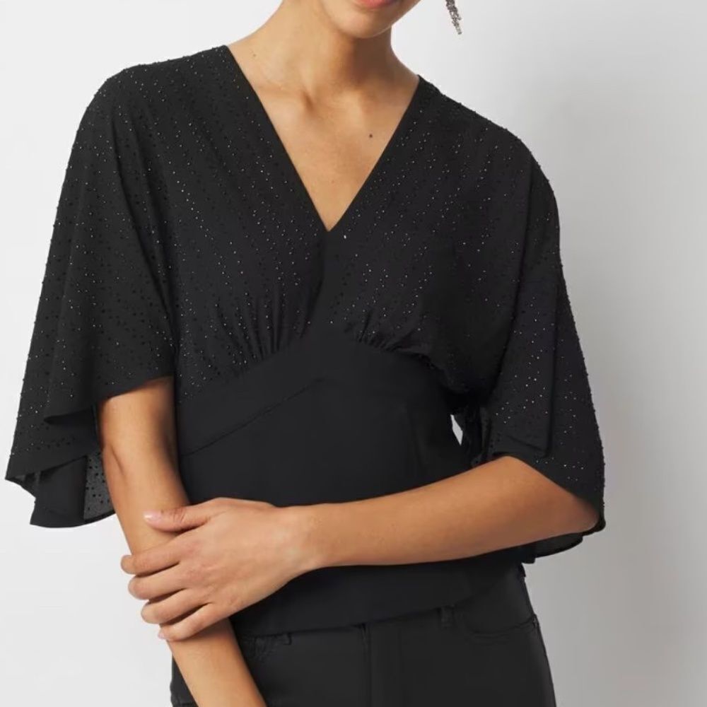 White House Black Market Embellished Corset Top